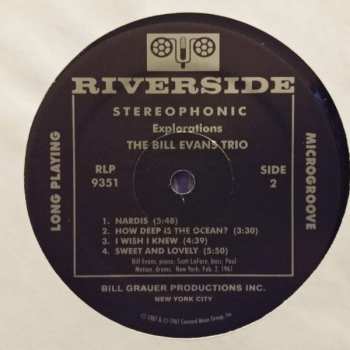 LP The Bill Evans Trio: Explorations