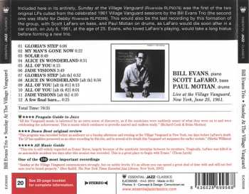 CD The Bill Evans Trio: Sunday At The Village Vanguard