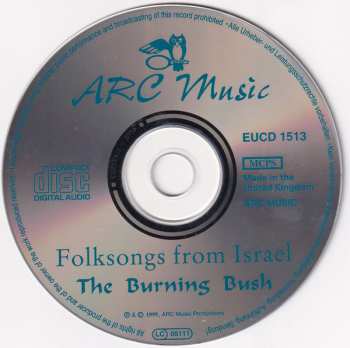 CD The Burning Bush: Folksongs From Israel