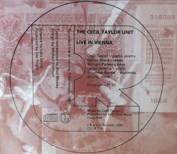 CD The Cecil Taylor Unit: Live In Vienna