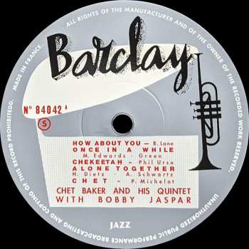 LP The Chet Baker Quintet: Chet Baker And His Quintet With Bobby Jaspar LTD