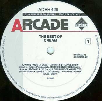 LP Cream: The Best Of Cream