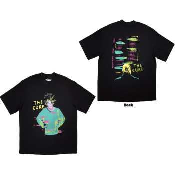 Mercancía The Cure: The Cure Unisex Oversized Boxy T-shirt: Beach Party Tour '86 (black) (back Print) (small) S