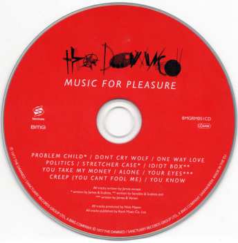 CD The Damned: Music For Pleasure
