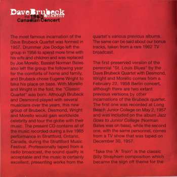 CD The Dave Brubeck Quartet: The 1965 Canadian Concert 