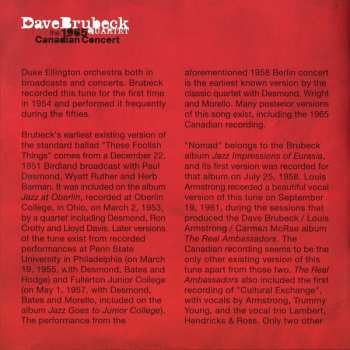 CD The Dave Brubeck Quartet: The 1965 Canadian Concert 