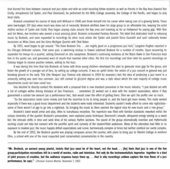 CD The Dave Brubeck Quartet: Jazz At Oberlin