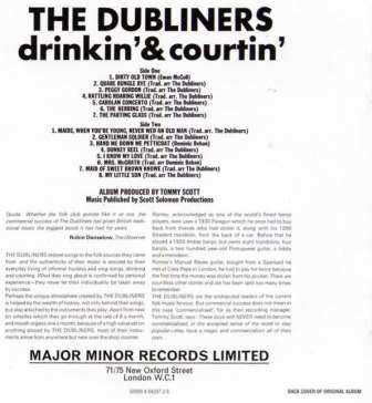 CD The Dubliners: Drinkin' & Courtin'