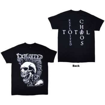 Mercancía The Exploited: The Exploited Unisex T-shirt: Mohican Skull (black) (back Print) (small) S