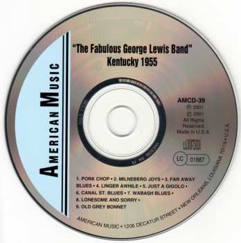CD The Fabulous George Lewis Band: Kentucky 1955