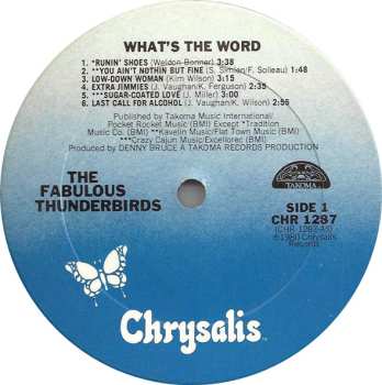LP The Fabulous Thunderbirds: What's The Word