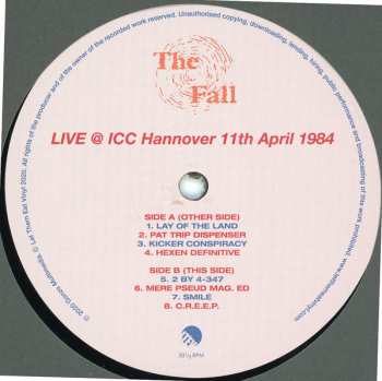 2LP The Fall: Live @ ICC Hannover 11th April 1984 DLX | LTD