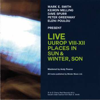 CD The Fall: Live Uurop VIII-XII Places In Sun & Winter, Son