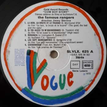 2LP The Famous Rangers: Cow-Boy Story - Thèmes Célèbres De Films Et Feuilletons T.V.
