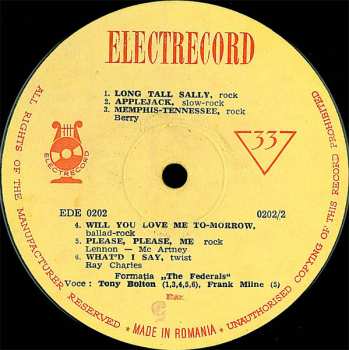 LP The Federals: The Federals Solist: Tony Bolton