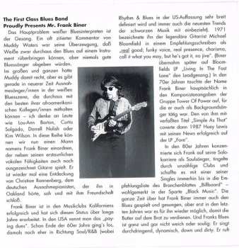 CD Frank Biner: The First Class Blues Band Proudly Presents Mr. Frank Biner