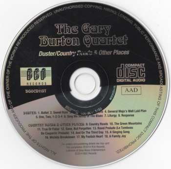 CD Gary Burton Quartet: Duster / Country Roads & Other Places