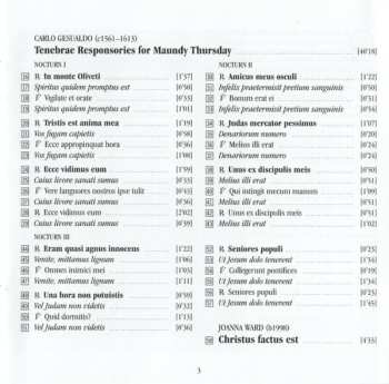 CD The Gesualdo Six: Tenebrae Responsories (Feria Quinta)