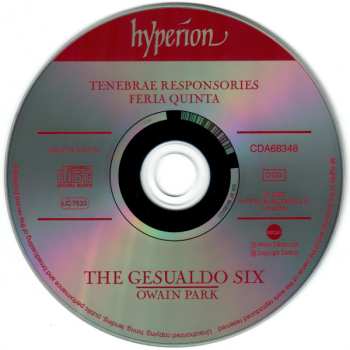 CD The Gesualdo Six: Tenebrae Responsories (Feria Quinta)