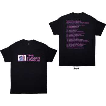 Mercancía The Human League: The Human League Unisex T-shirt: Generations Tour '24 Photo (black) (back Print) (x-large) XL