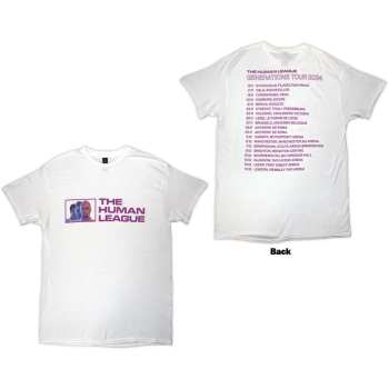 Mercancía The Human League: The Human League Unisex T-shirt: Generations Tour '24 Photo (white) (back Print) (small) S