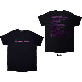 Mercancía The Human League: The Human League Unisex T-shirt: Generations Tour '24 Text (back Print) (black) (small) S