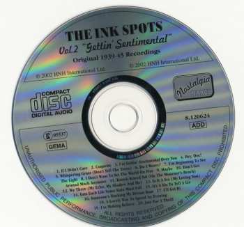 CD The Ink Spots: Gettin' Sentimental - Vol 2 1939-1945