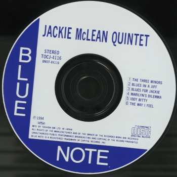 CD Jackie McLean Quintet: Jackie McLean Quintet