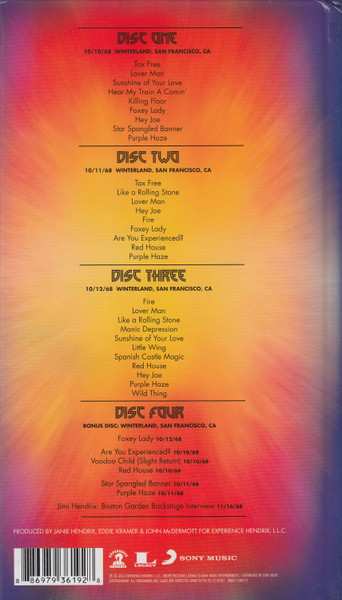4CD The Jimi Hendrix Experience: Winterland