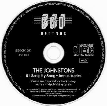 2CD The Johnstons: Bitter Green/Colours of the Dawn/If I Sang My Song + Bonus Tracks