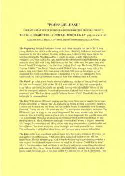 LP The Killermeters: The Last Great Act Of Defiance - Official Bootleg!