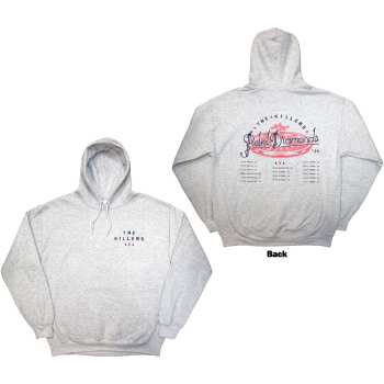 Mercancía The Killers: The Killers Unisex Pullover Hoodie: Tour '24 Roulette Wheel (grey) (back Print & Ex-tour) (small) S