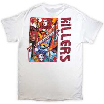 Mercancía The Killers: The Killers Unisex T-shirt: Tour '24 Diamond Playing Card (white) (back Print & Ex-tour) (small) S