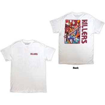 Mercancía The Killers: The Killers Unisex T-shirt: Tour '24 Diamond Playing Card (white) (back Print & Ex-tour) (small) S