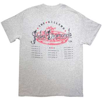 Mercancía The Killers: The Killers Unisex T-shirt: Tour '24 Roulette Wheel (grey) (back Print & Ex-tour) (small) S