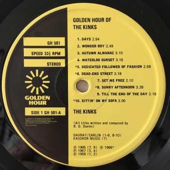 LP The Kinks: Golden Hour Of The Kinks