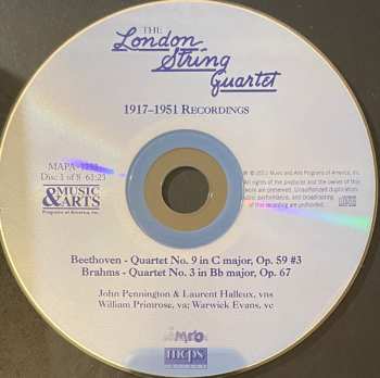 8CD/Caja London String Quartet: 1917-1951 Recordings