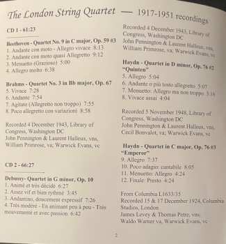 8CD/Caja London String Quartet: 1917-1951 Recordings