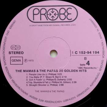 2LP The Mamas & The Papas: 20 Golden Hits