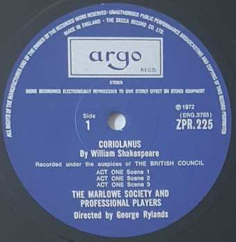 4LP/Caja William Shakespeare: Coriolanus