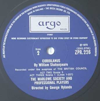 4LP/Caja William Shakespeare: Coriolanus