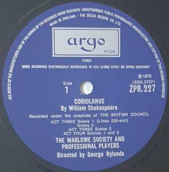 4LP/Caja William Shakespeare: Coriolanus