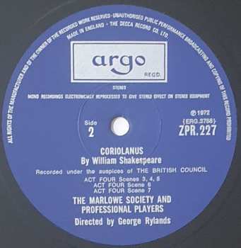 4LP/Caja William Shakespeare: Coriolanus