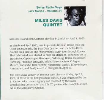 CD The Miles Davis Quintet: Zurich 1960