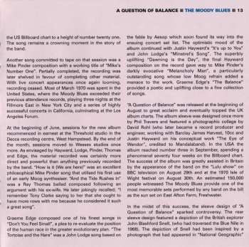 CD The Moody Blues: A Question Of Balance