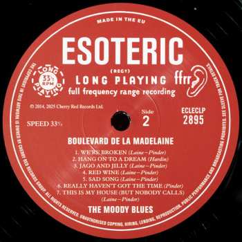 LP The Moody Blues: Boulevard De La Madelaine  - The Denny Cordell Sessions 1966