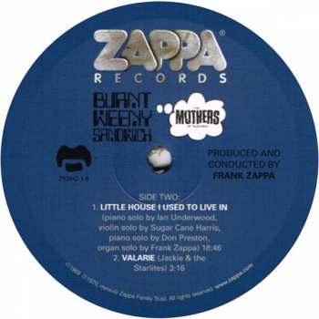 LP The Mothers: Burnt Weeny Sandwich