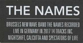 CD The Names: German Nights