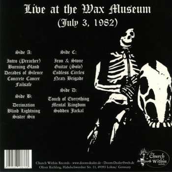 2LP The Obsessed: Live At The Wax Museum (July 3, 1982) LTD