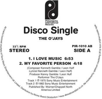 Album The O'Jays: I Love Music